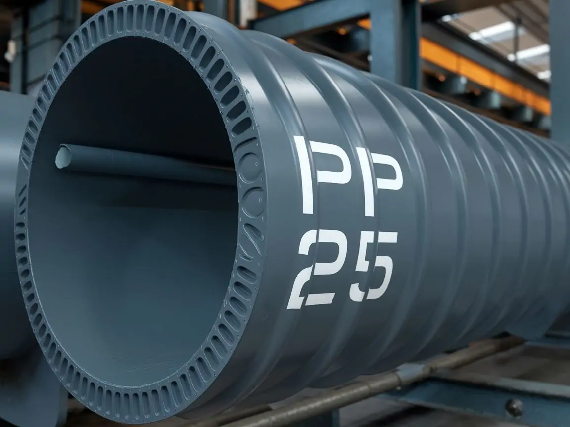 0Polipropylenowa rura PP 25 na stole roboczym