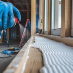 Pianka poliuretanowa aplikowana na parapet