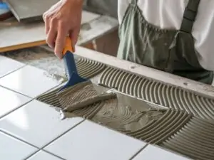 Zbliżenie na błędy przy fugowaniu płytek