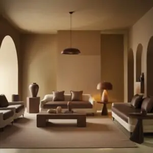 beżowy koc na sofie