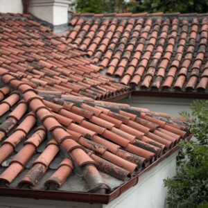 matowa powierzchnia dachówki