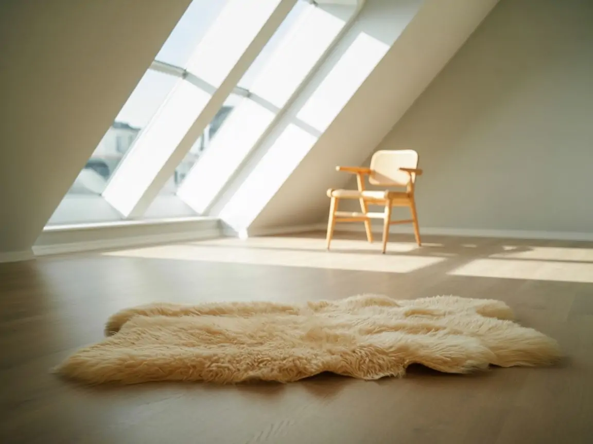 minimalistyczne meble na poddaszu