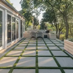 układanie płyt tarasowych na sucho